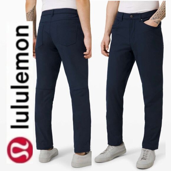 Lululemon Men's ABC Pant Relaxed Fit True Navy Size 40 - Picture 1 of 16